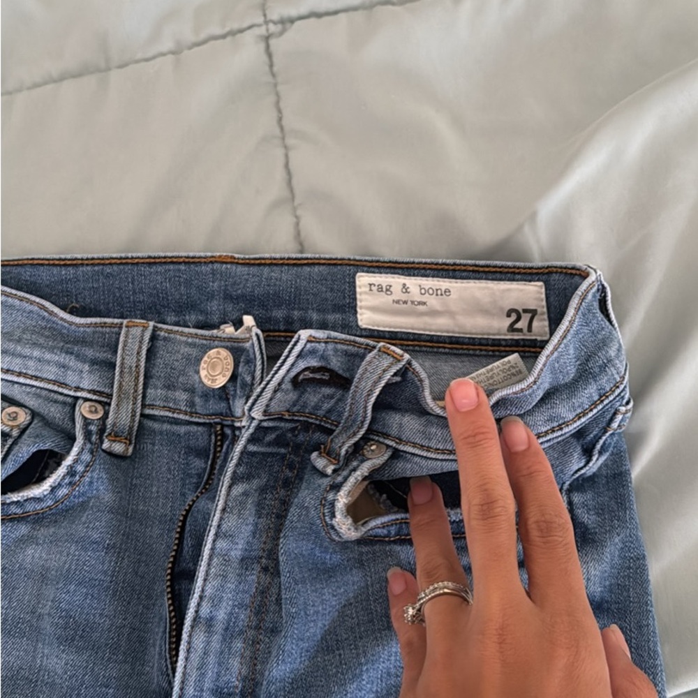 Rag & Bone Blue Slim Fit Jeans with Classic Wash
